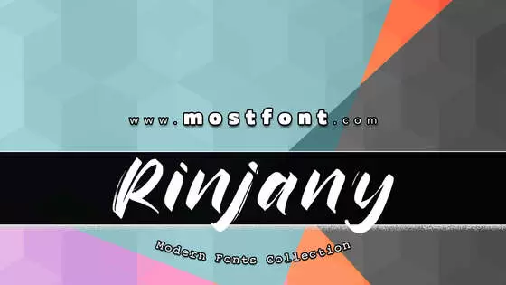 「Rinjany」字体排版图片