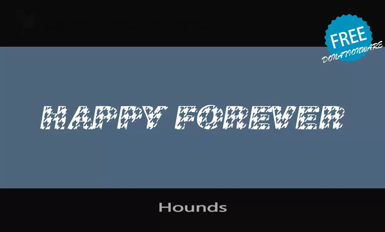 「Hounds」字体效果图