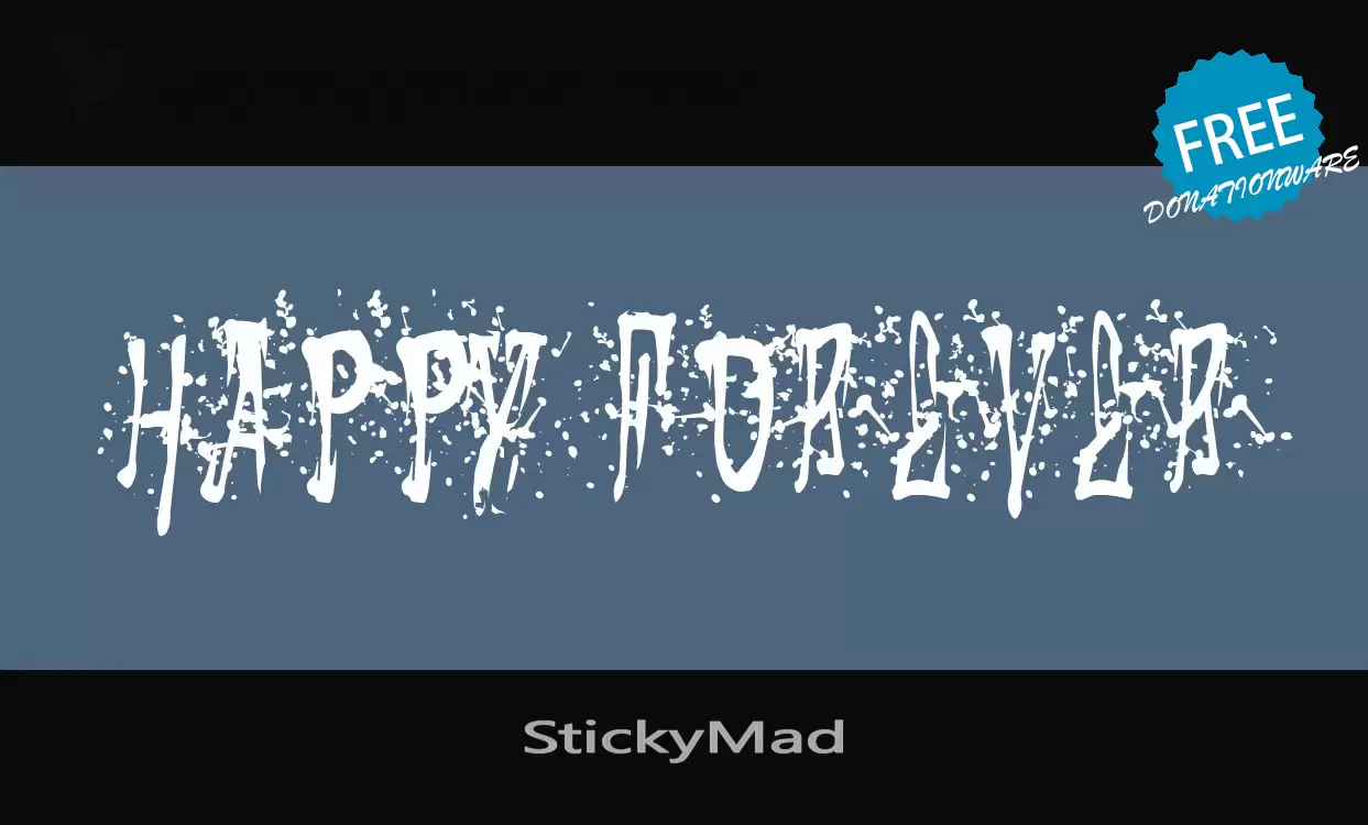 「StickyMad」字体效果图