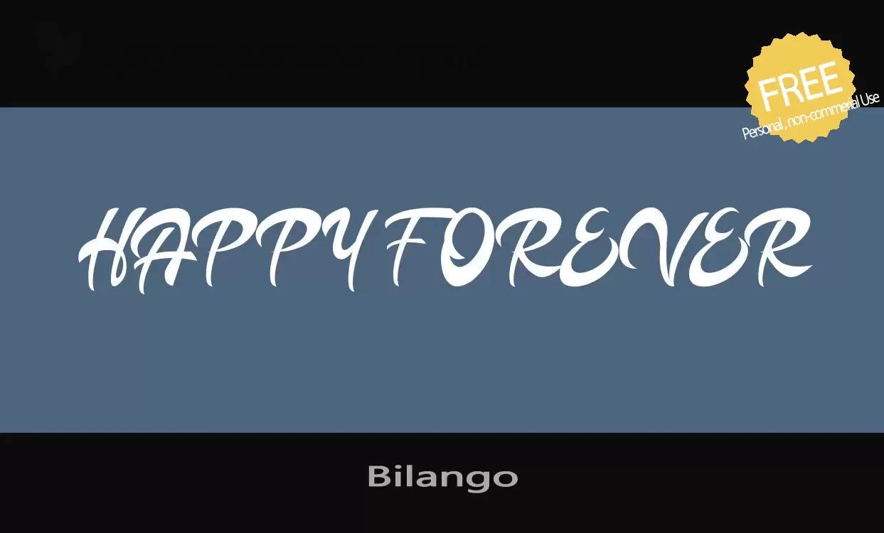 Font Sample of Bilango