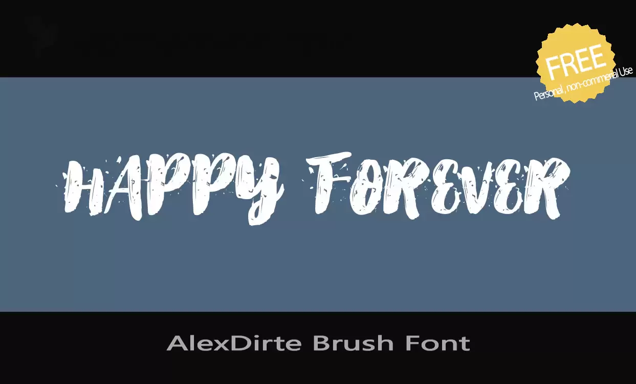 「AlexDirte-Brush-Font」字体效果图