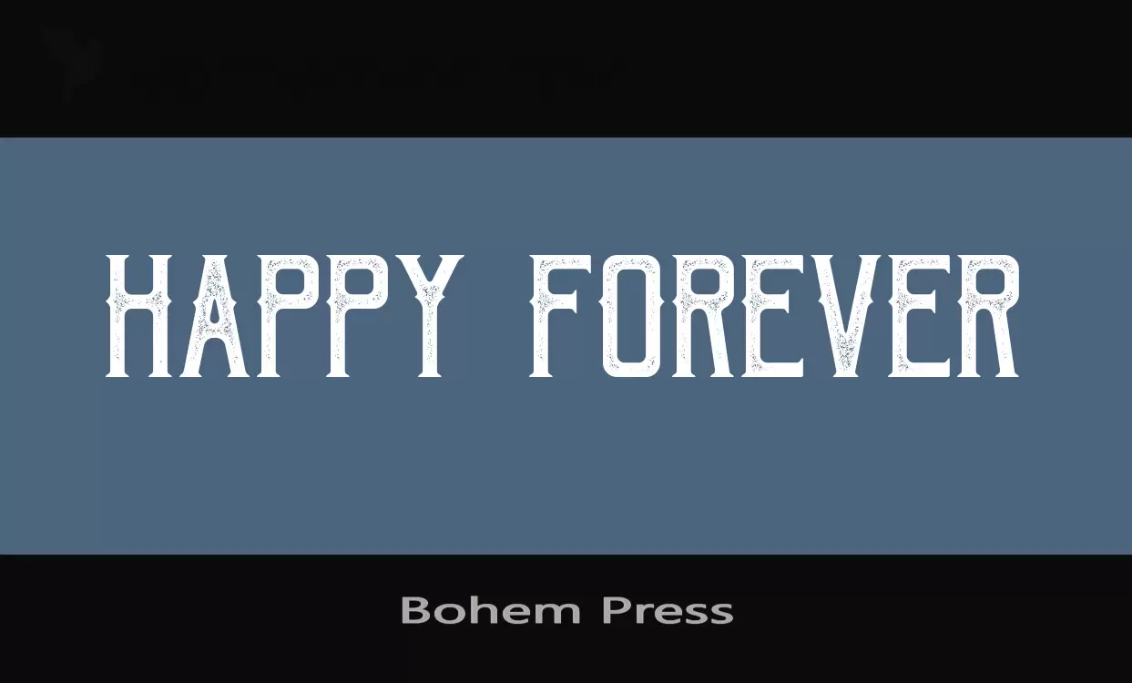 「Bohem-Press」字体效果图