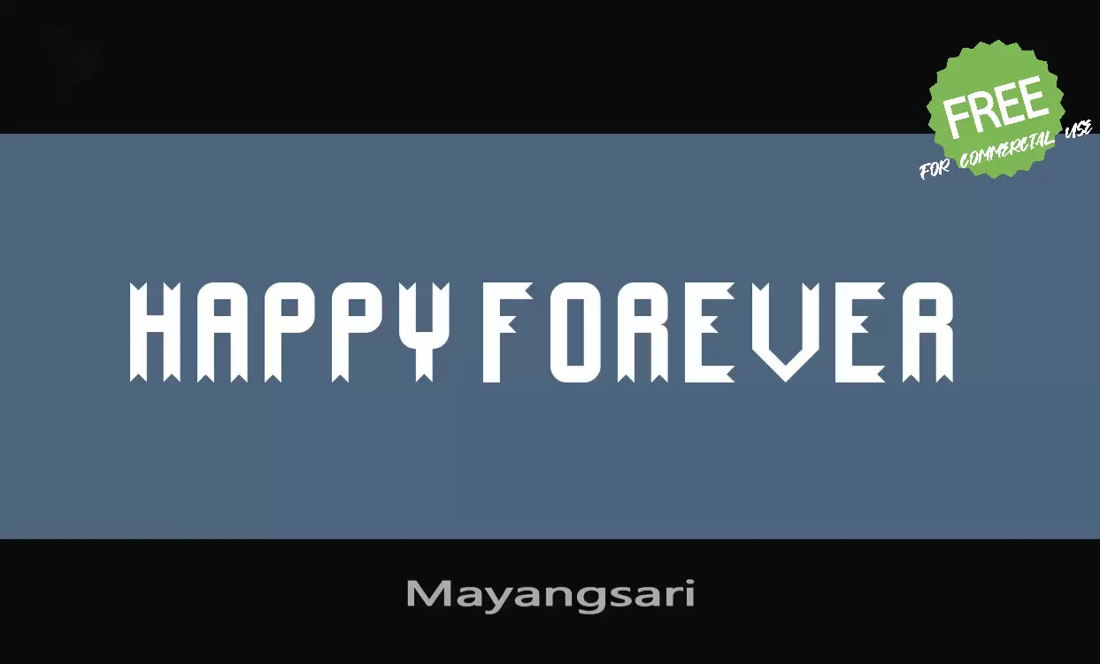 Font Sample of Mayangsari