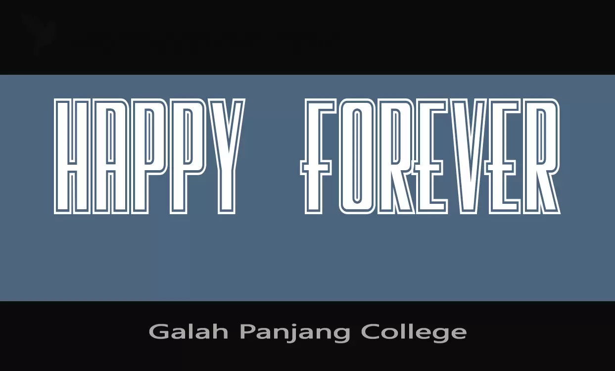 「Galah-Panjang-College」字体效果图