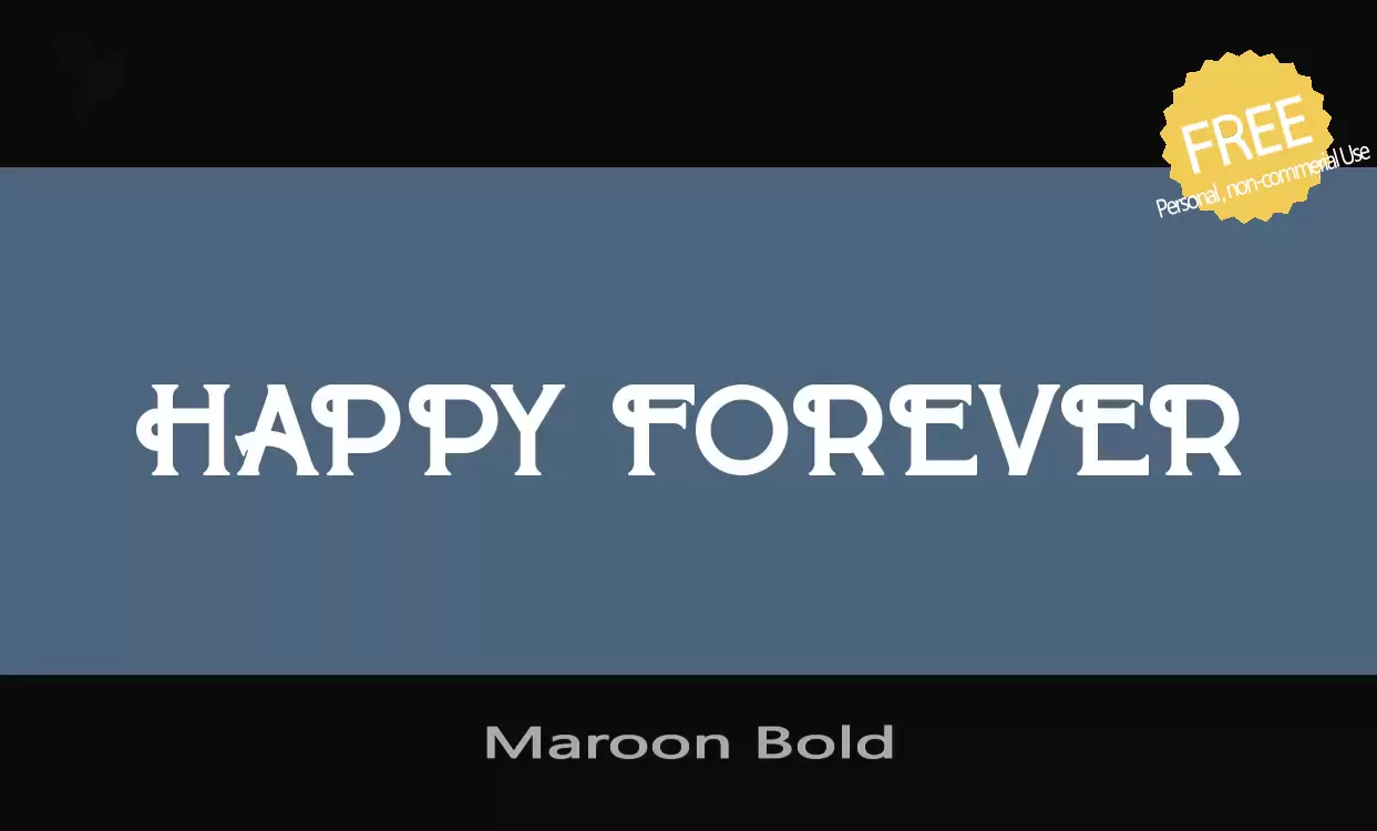 Font Sample of Maroon-Bold