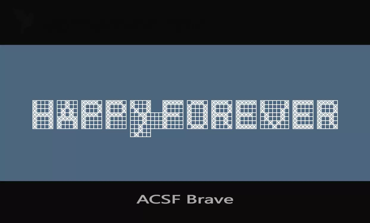 「ACSF-Brave」字体效果图