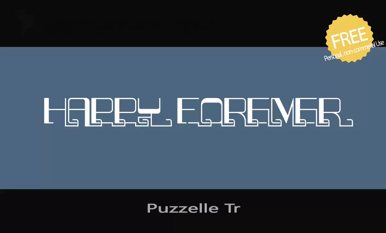 Font Sample of Puzzelle-Tr