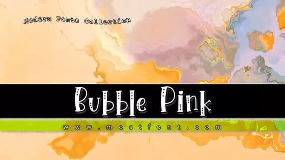 「Bubble-Pink」字体排版图片