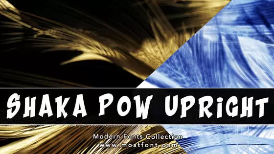 Typographic Design of Shaka-Pow-Upright