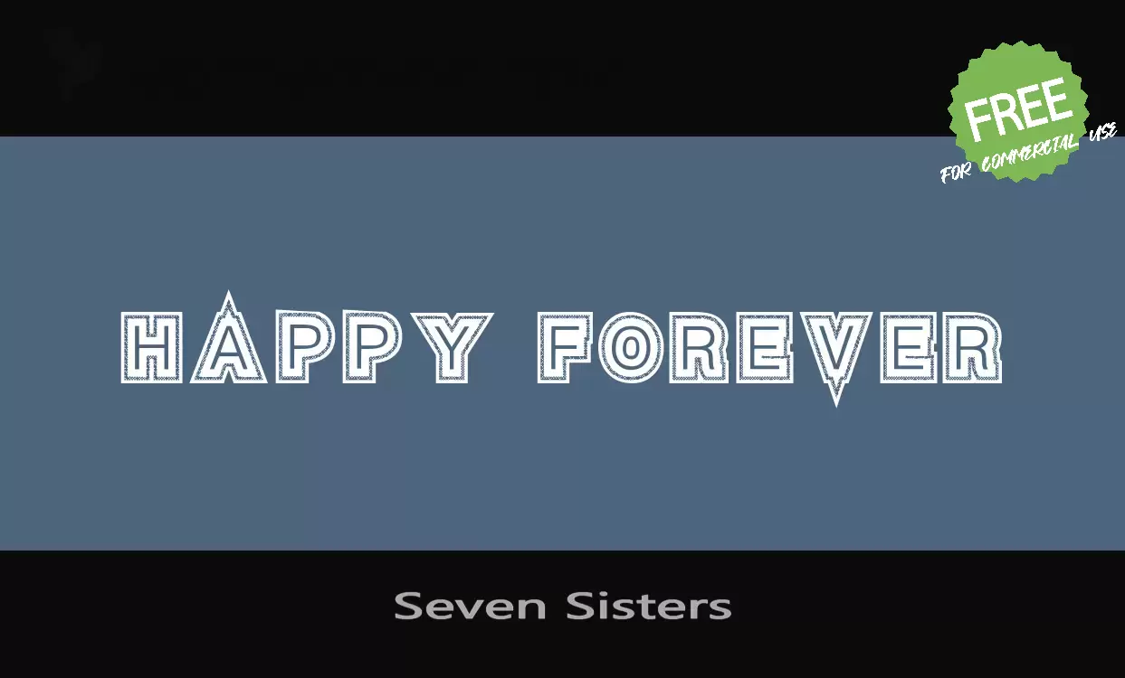 「Seven-Sisters」字体效果图