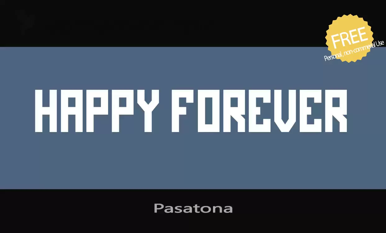 Font Sample of Pasatona