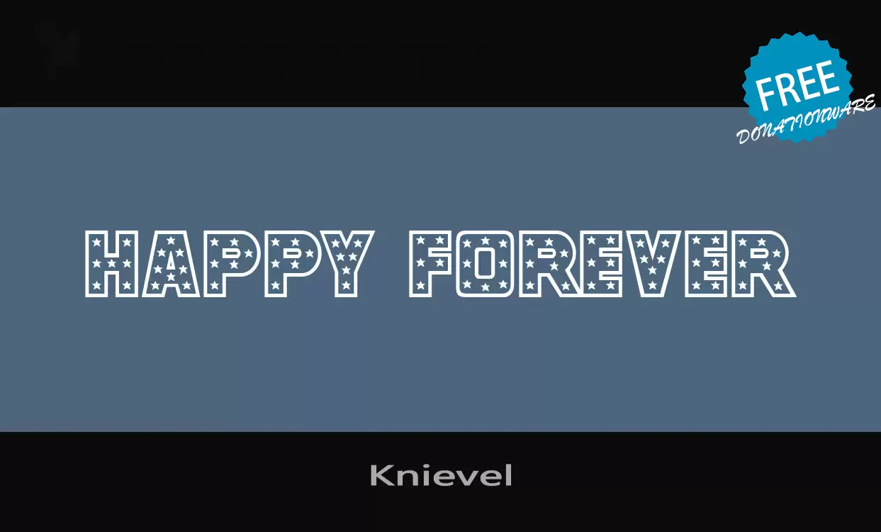 Font Sample of Knievel