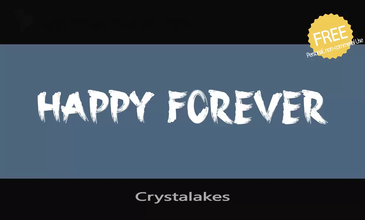 Font Sample of Crystalakes