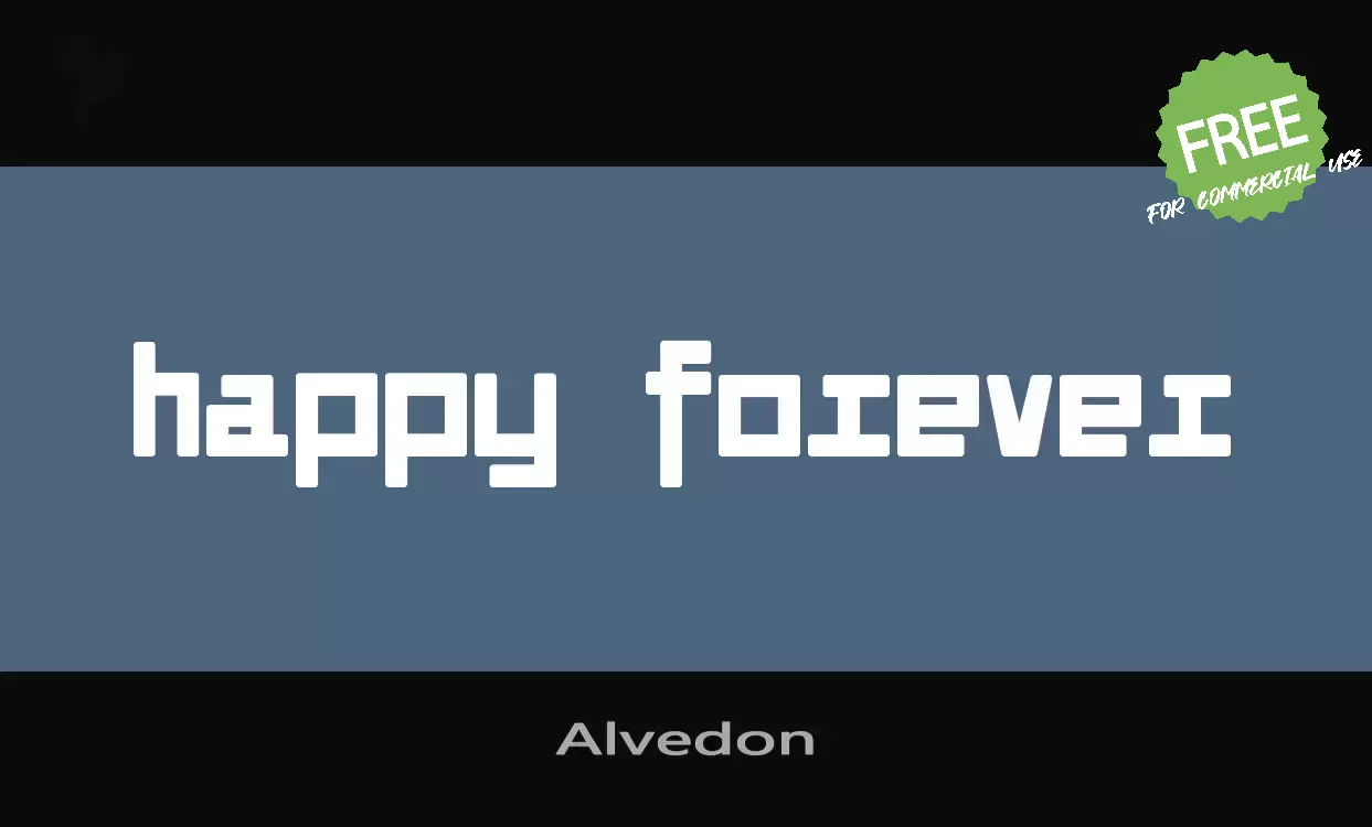 「Alvedon」字体效果图