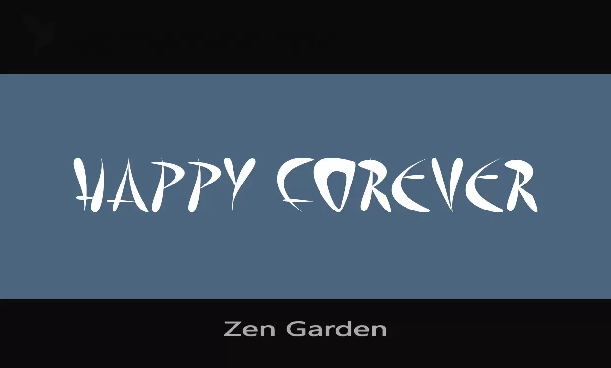 「Zen-Garden」字体效果图