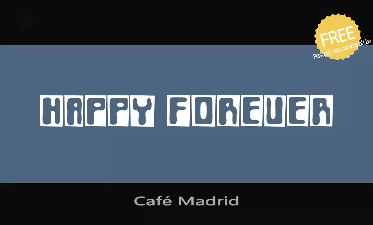 Font Sample of Café-Madrid