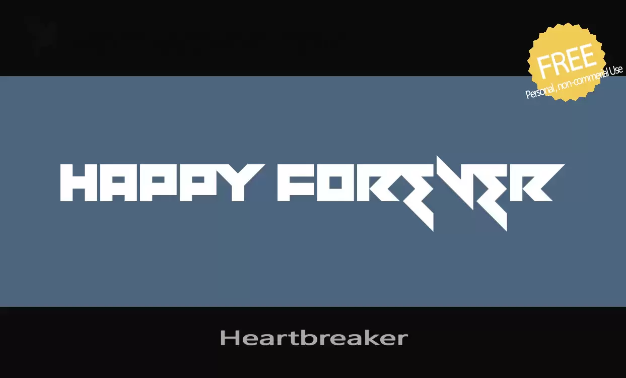 Font Sample of Heartbreaker