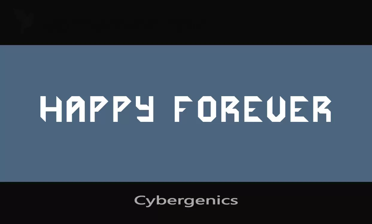 「Cybergenics」字体效果图
