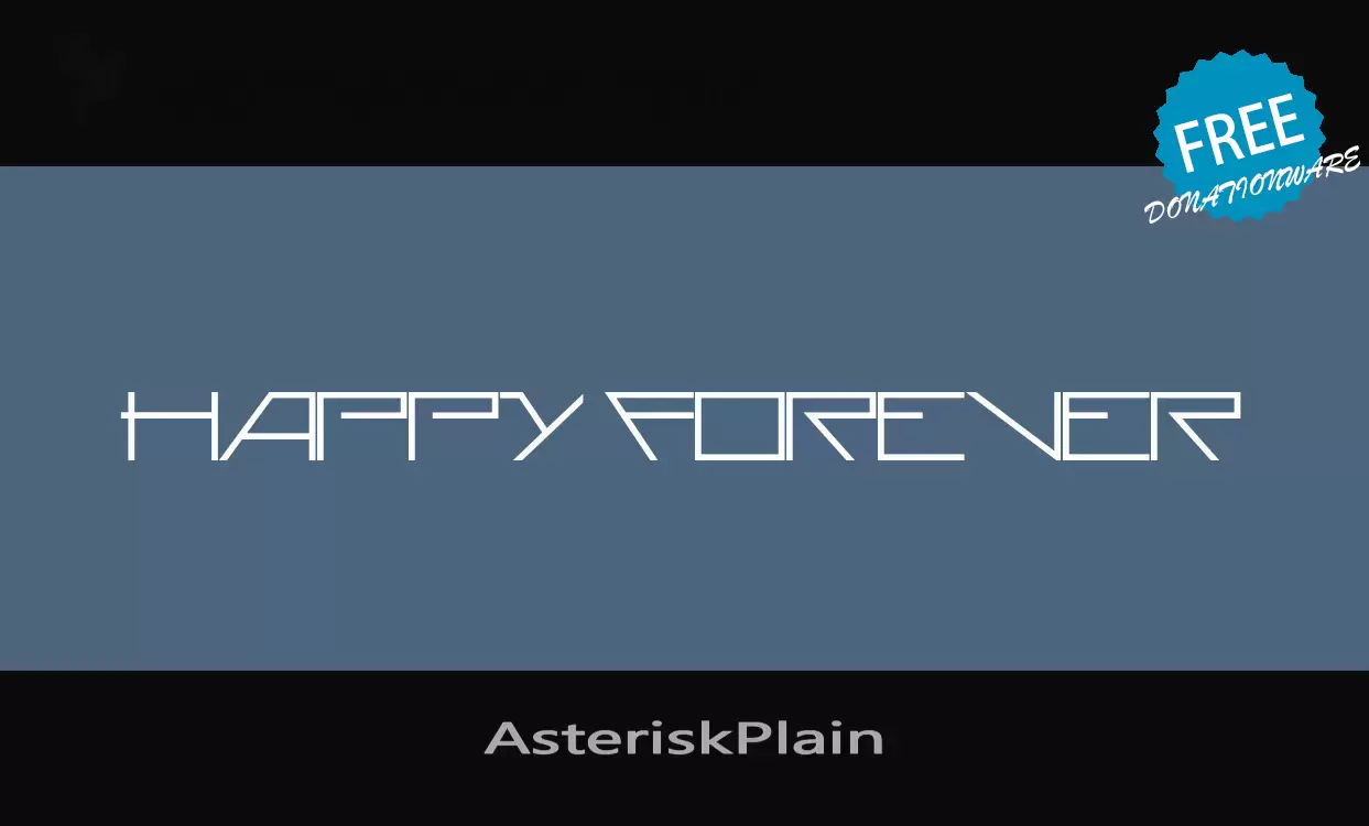 「AsteriskPlain」字体效果图