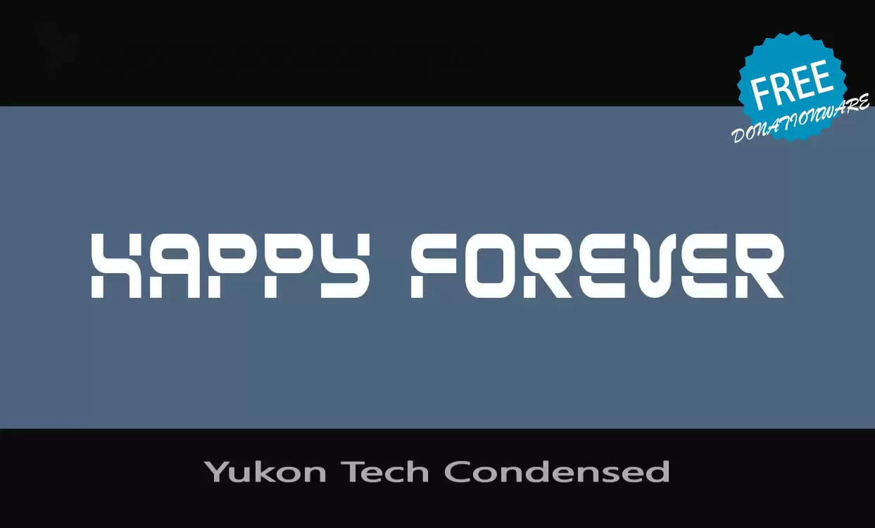 「Yukon-Tech-Condensed」字体效果图