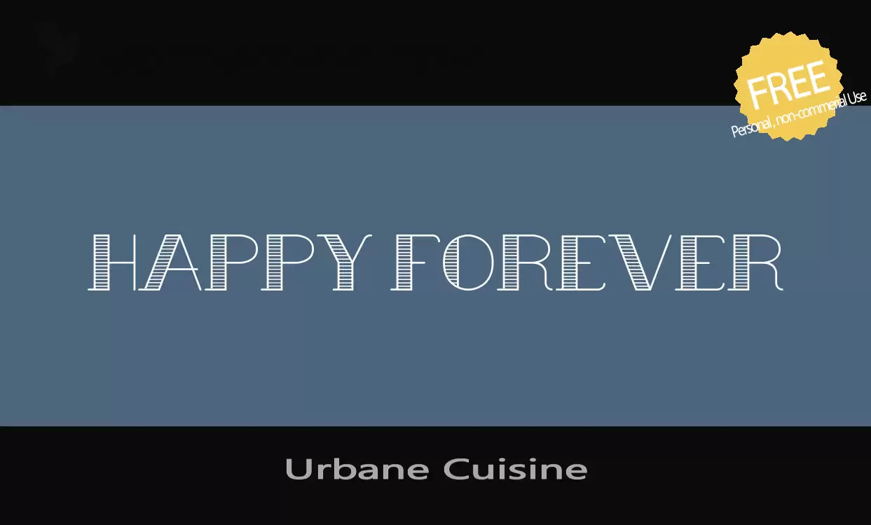 Font Sample of Urbane-Cuisine