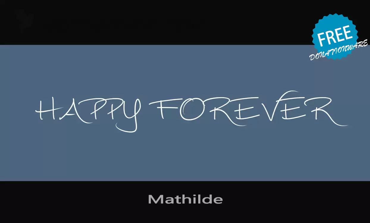 Font Sample of Mathilde