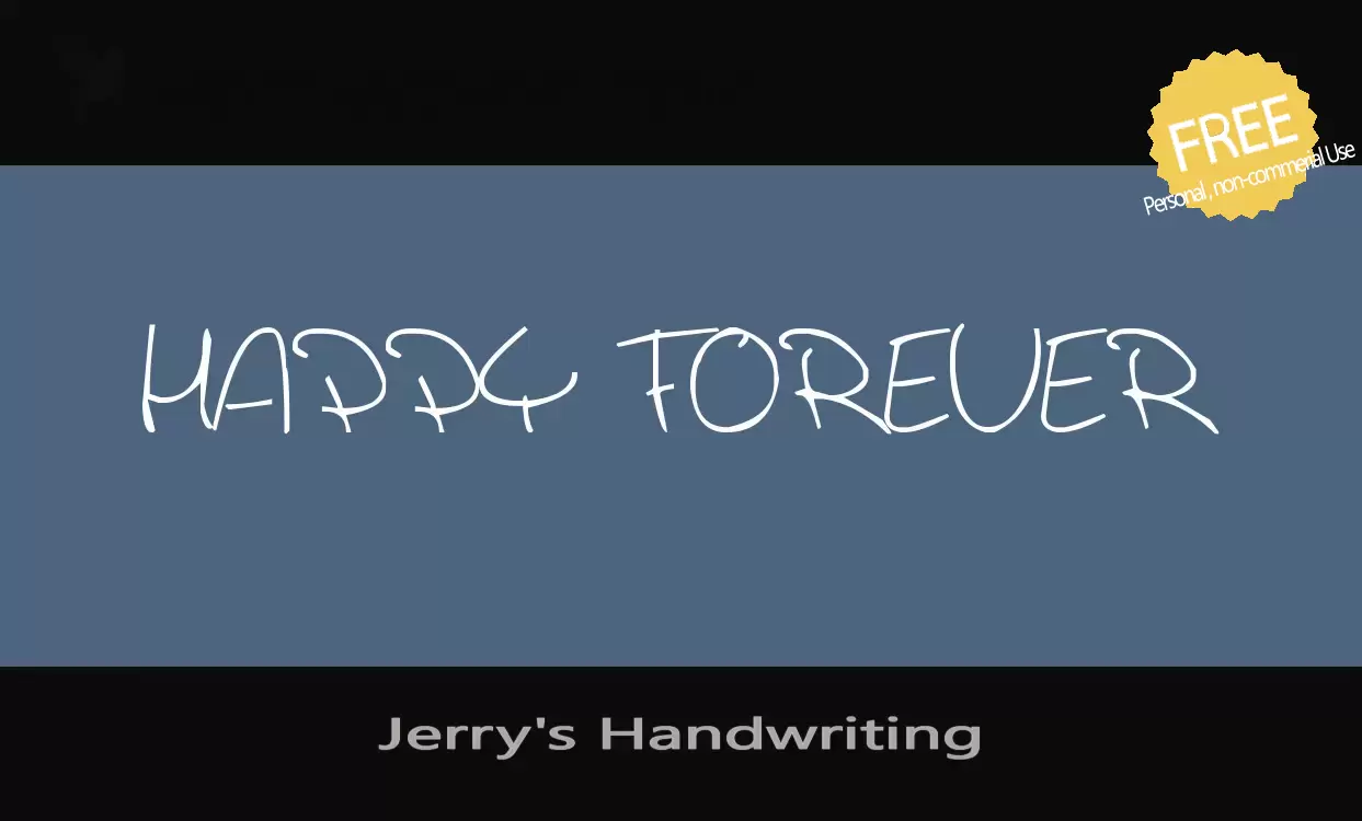 「Jerry's-Handwriting」字体效果图