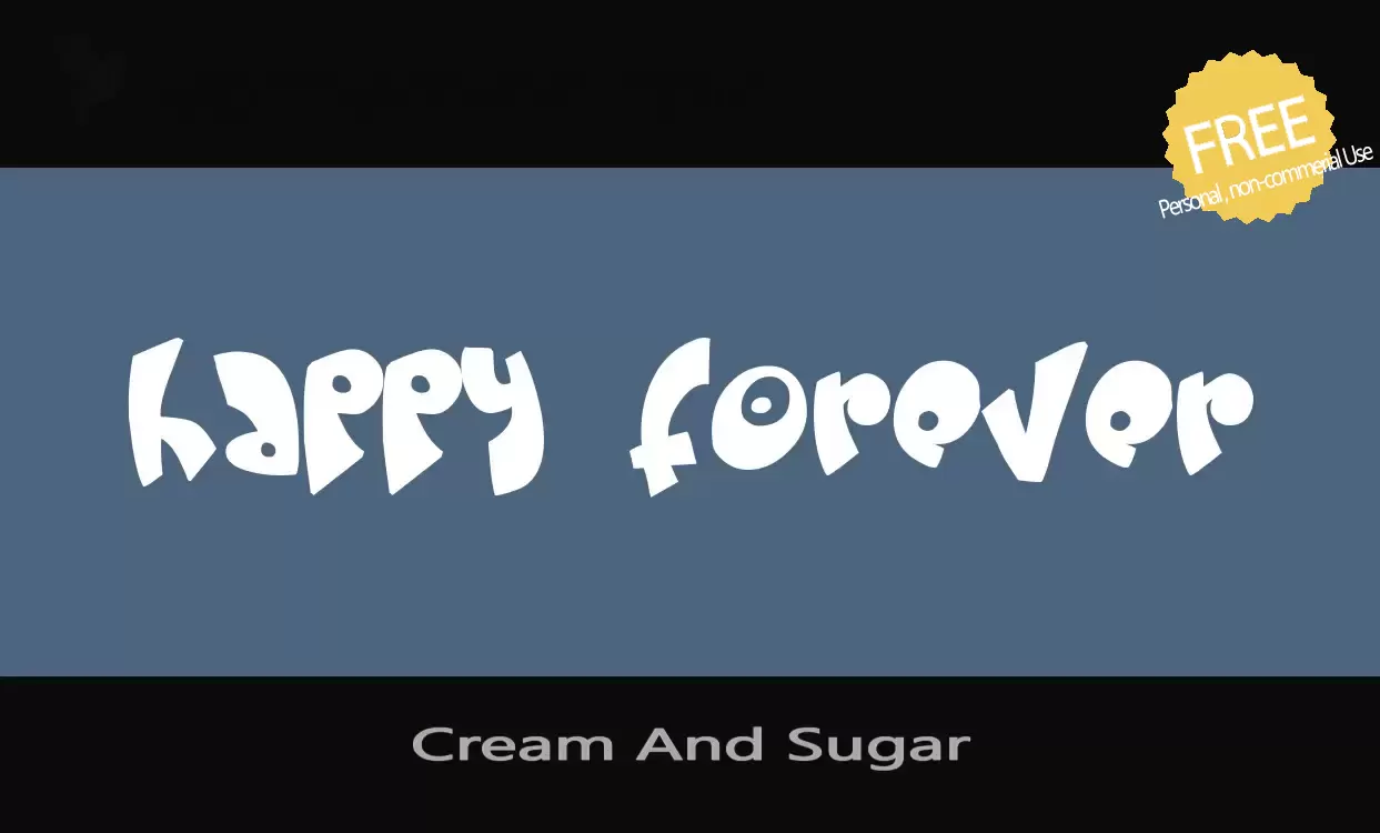 「Cream-And-Sugar」字体效果图