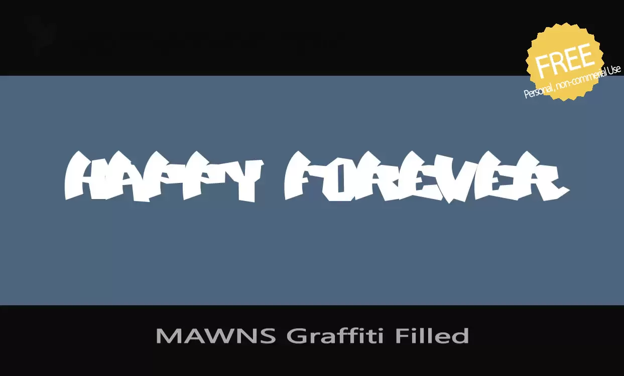 「MAWNS-Graffiti-Filled」字体效果图