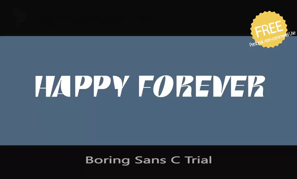 Font Sample of Boring-Sans-C-Trial