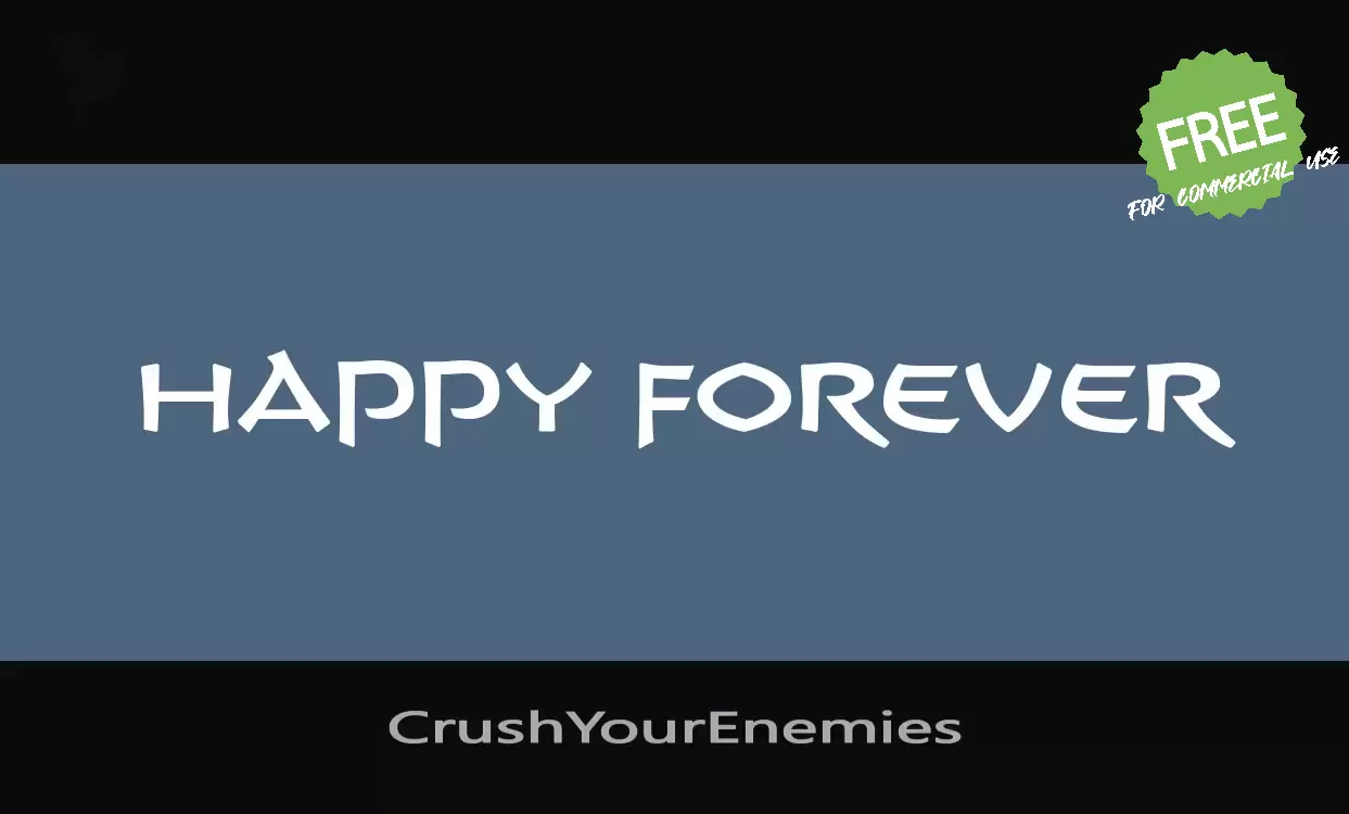 「CrushYourEnemies」字体效果图