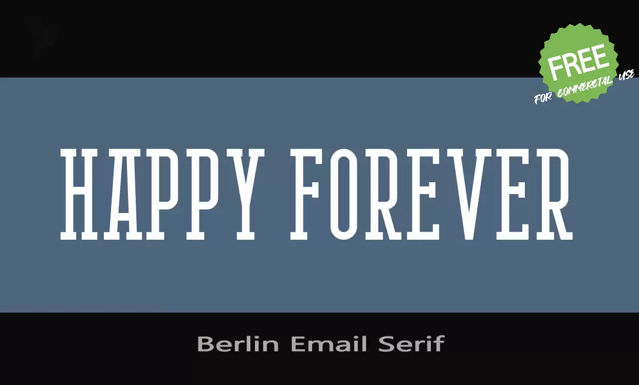 「Berlin-Email-Serif」字体效果图