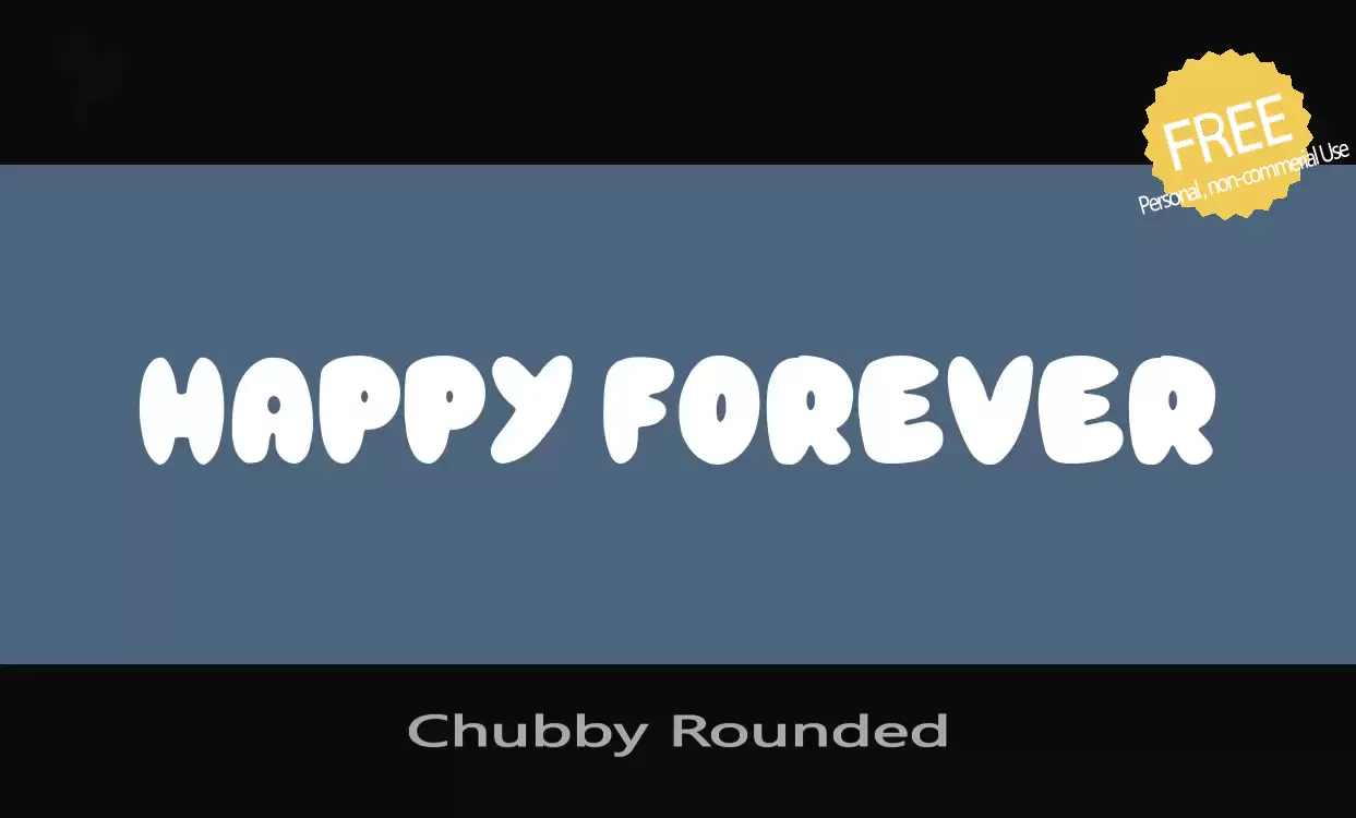 「Chubby-Rounded」字体效果图