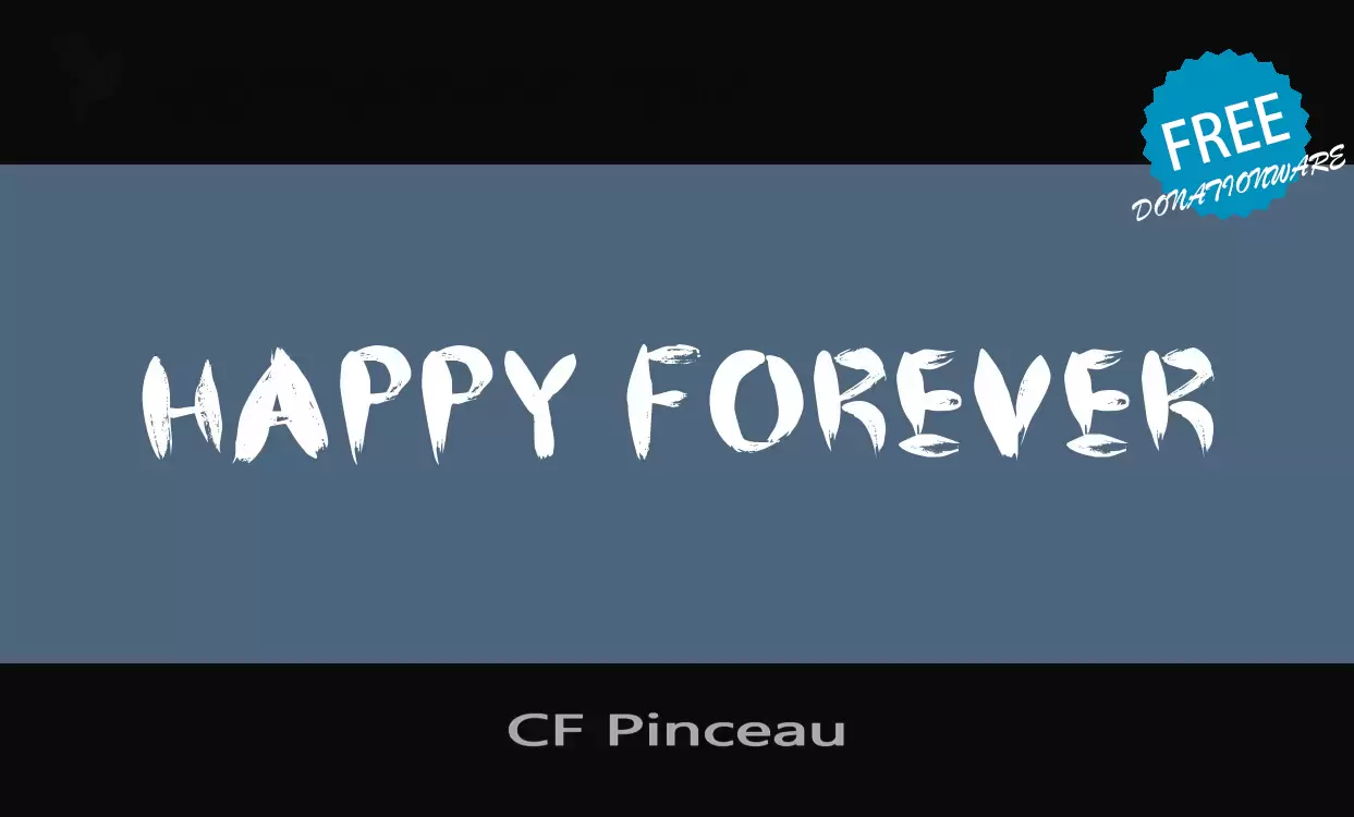 Font Sample of CF-Pinceau