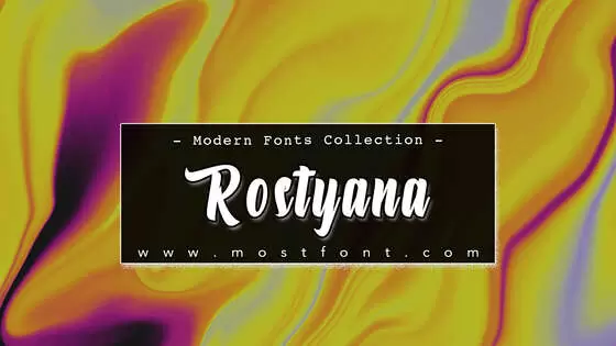 「Rostyana」字体排版图片