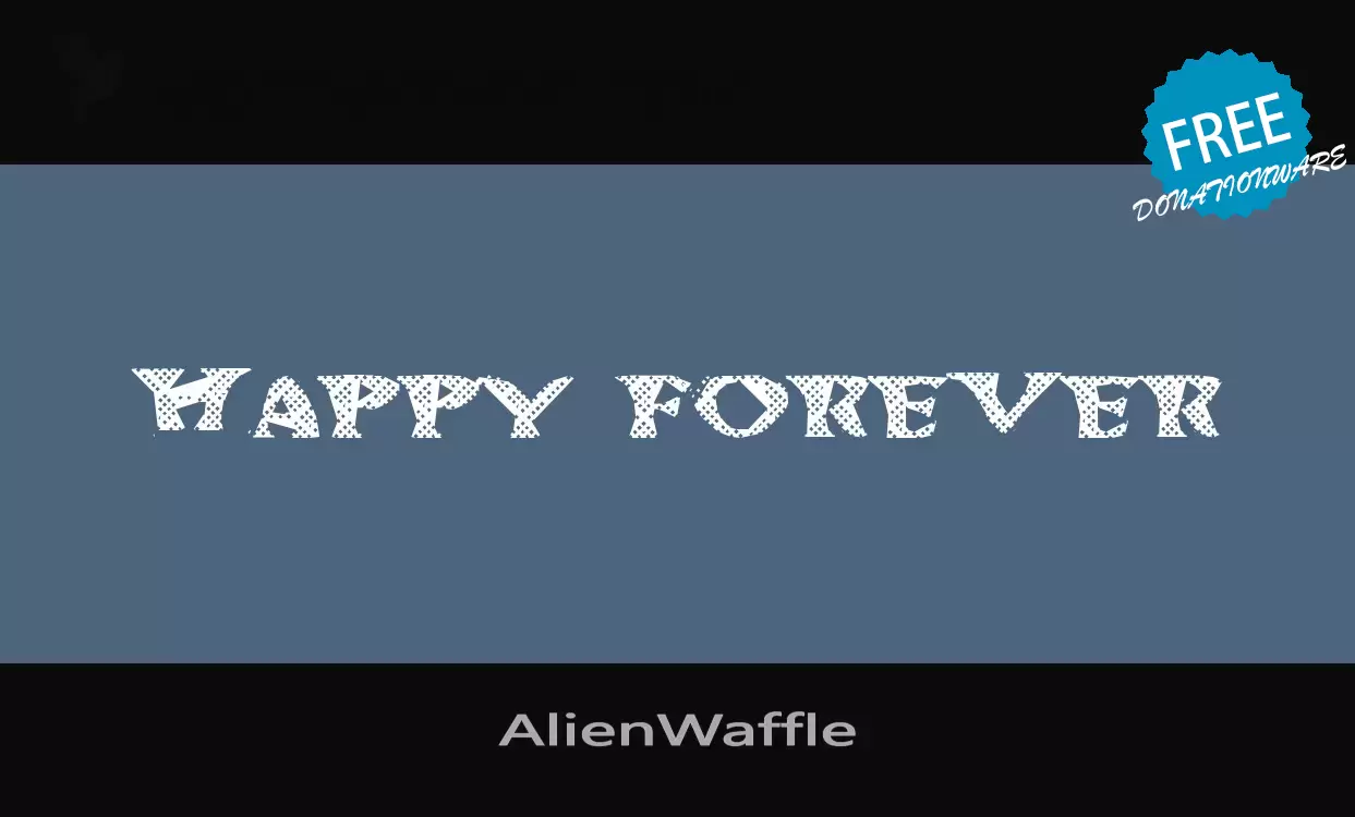 「AlienWaffle」字体效果图