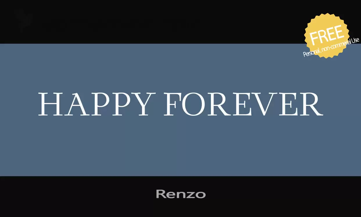 Font Sample of Renzo