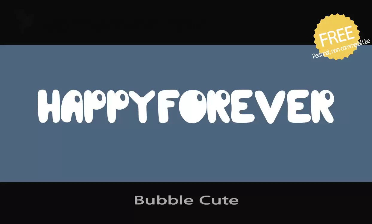 「Bubble-Cute」字体效果图