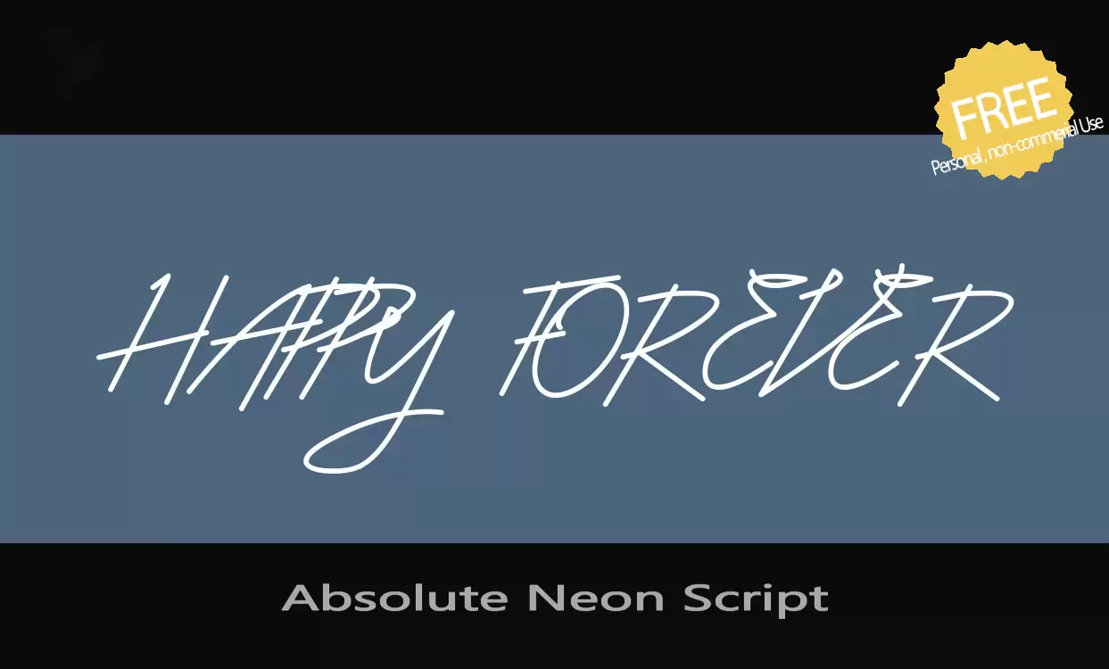 Font Sample of Absolute-Neon-Script