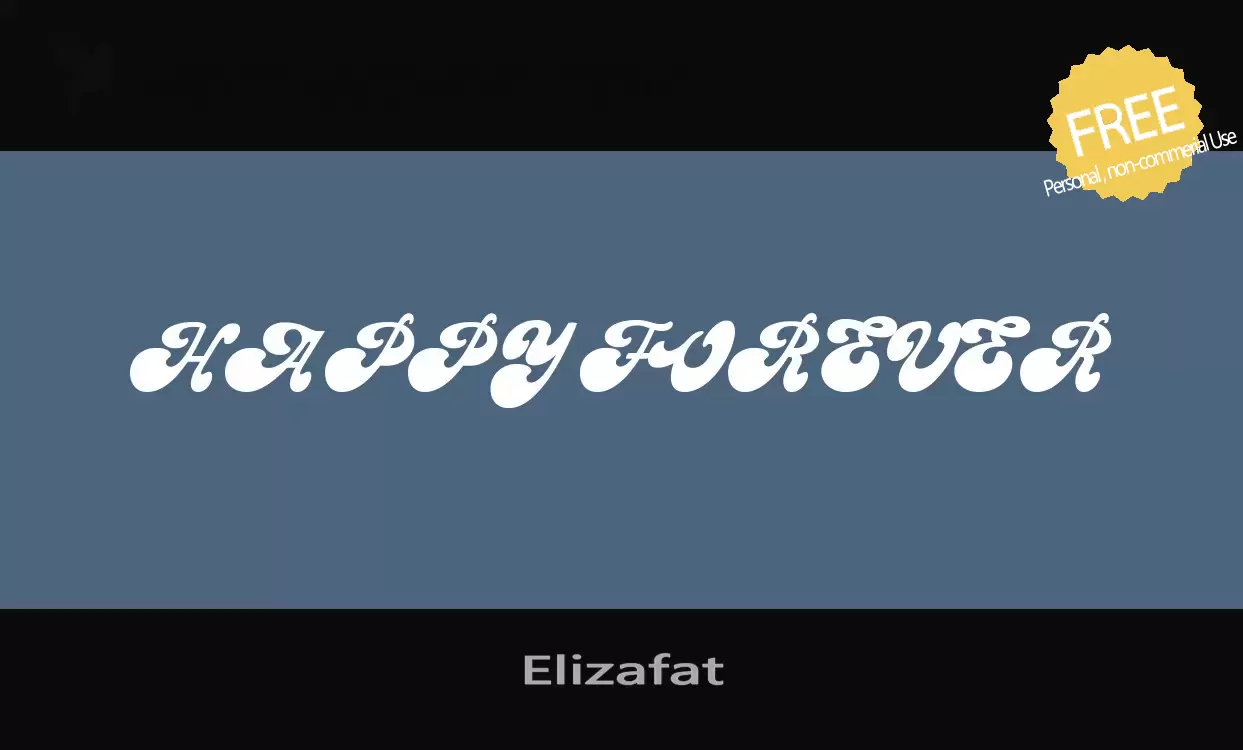 「Elizafat」字体效果图