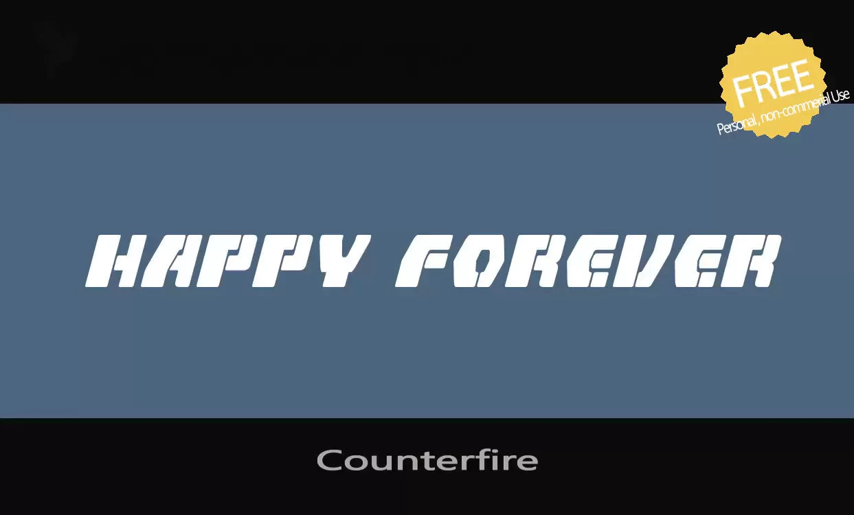 Font Sample of Counterfire