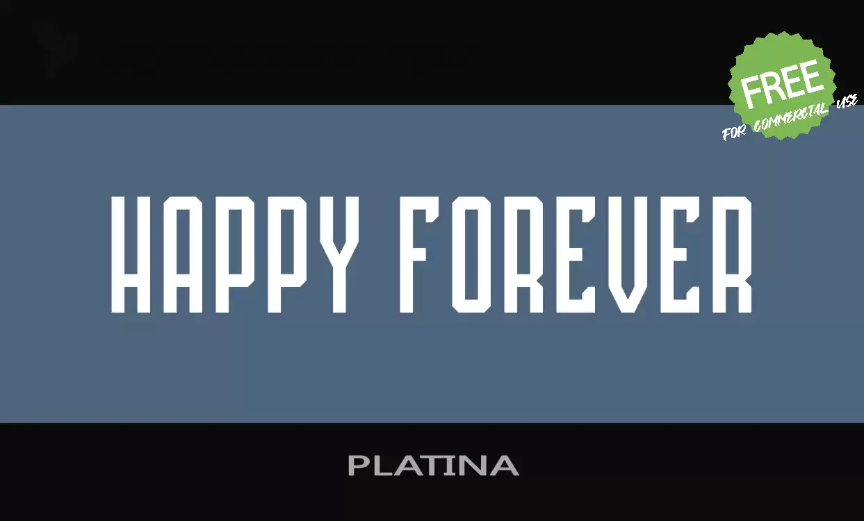 Font Sample of PLATINA