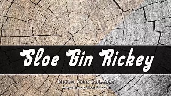 Typographic Design of Sloe-Gin-Rickey