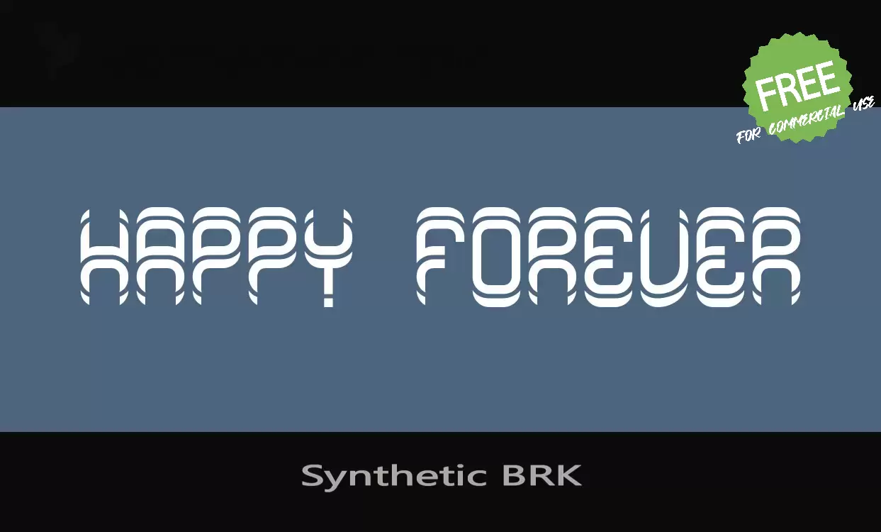 「Synthetic-BRK」字体效果图