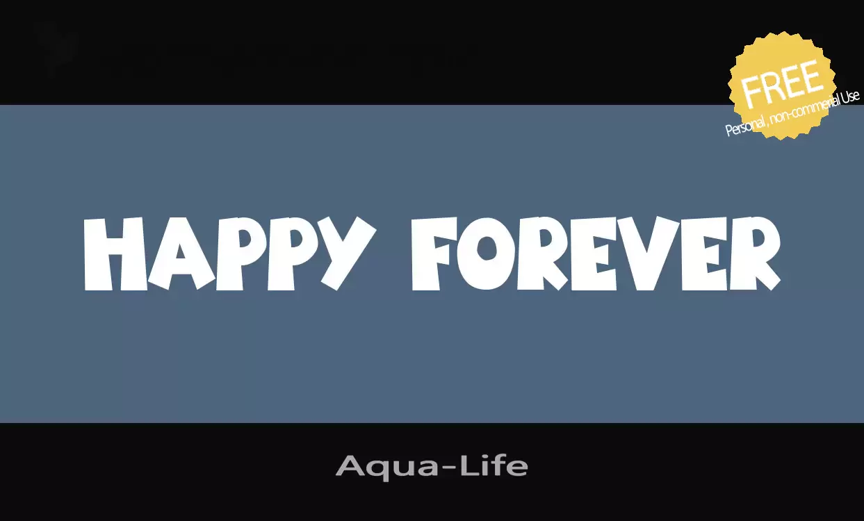 「Aqua-Life」字体效果图