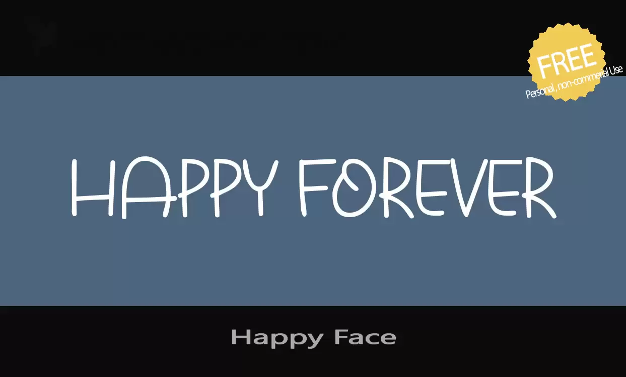 「Happy-Face」字体效果图