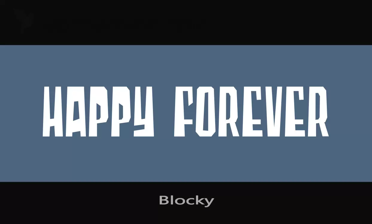 「Blocky」字体效果图