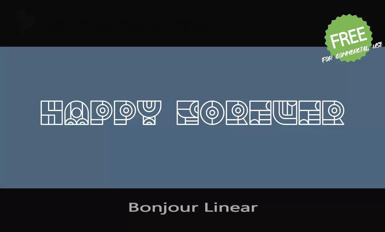 Font Sample of Bonjour-Linear