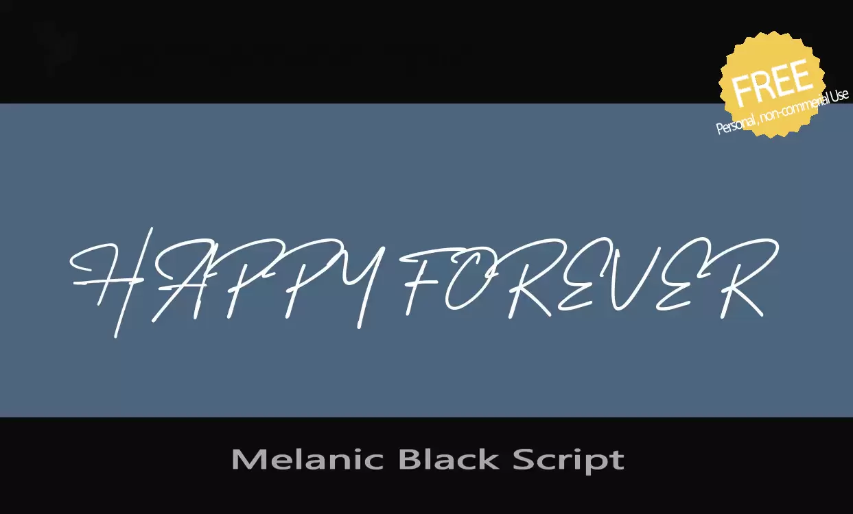 Sample of Melanic-Black-Script