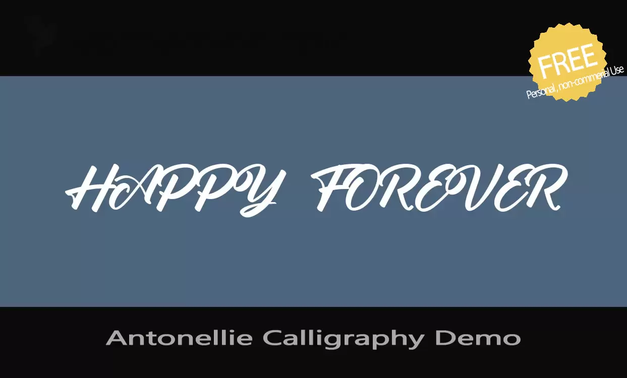 「Antonellie-Calligraphy-Demo」字体效果图